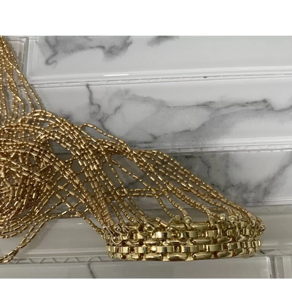 Women gold color tassel Long fashion accessories hair pin
